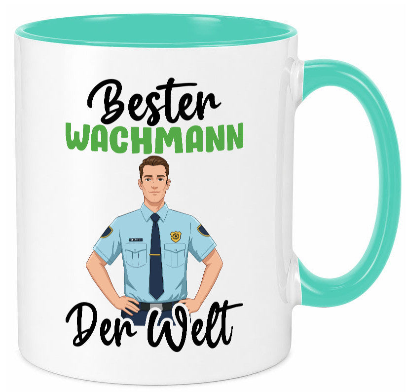Bester Wachmann | Wachpersonal Nachtwächter v2 Geschenk Humor Geschenkidee Tasse