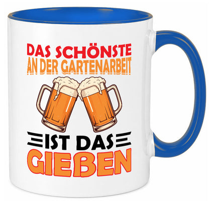 Das schönste an gartenarbeit ist Gießen | Biertrinker Geschenkidee Arbeit