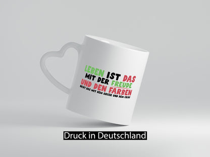 Leben | Freude Farben Lebensfreude bunter Smiley Geschenkidee Humor Tasse