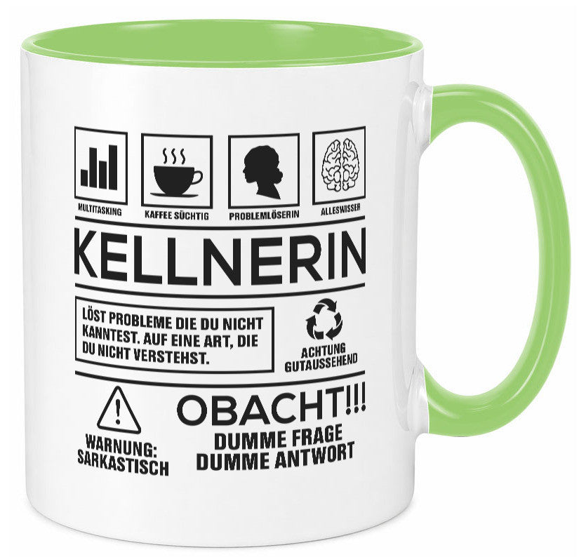 Achtung Probleme Kellnerin | Beruf kellnern Bedienung lustiger Spruch Geschenk