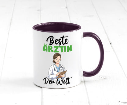 Beste Ärztin | Medizin Doktorin Fachärztin v2 Humor Geschenkidee Tasse