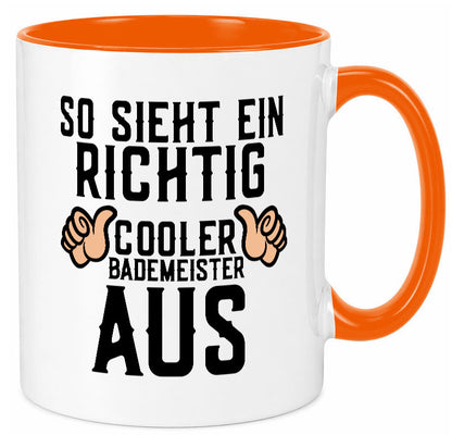 Richtig cooler Bademeister | Daumen hoch Schwimmbad lustig Humor Geschenkidee