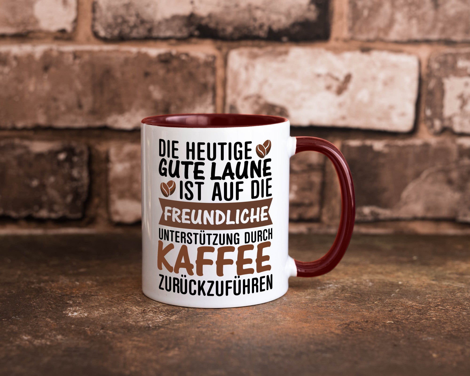 Unterstützung durch Kaffee | Kaffeliebhaber gute Laune Geschenk Humor