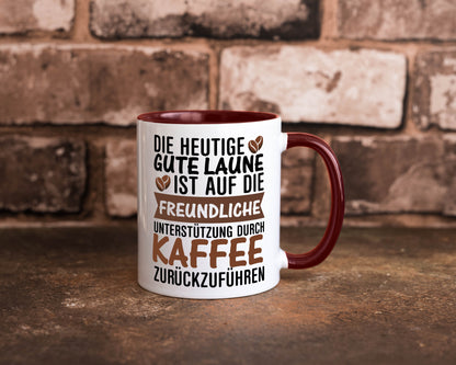 Unterstützung durch Kaffee | Kaffeliebhaber gute Laune Geschenk Humor