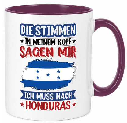 Honduras | Urlaub Stimmen in meinem Kopf Traumland Geschenkidee Humor Tasse