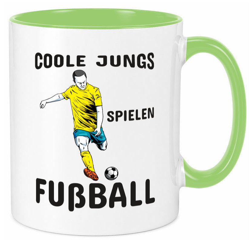 Coole Jungs spielen Fußball | Fußballer Tasse Junge lustiger Spruch Geschenk