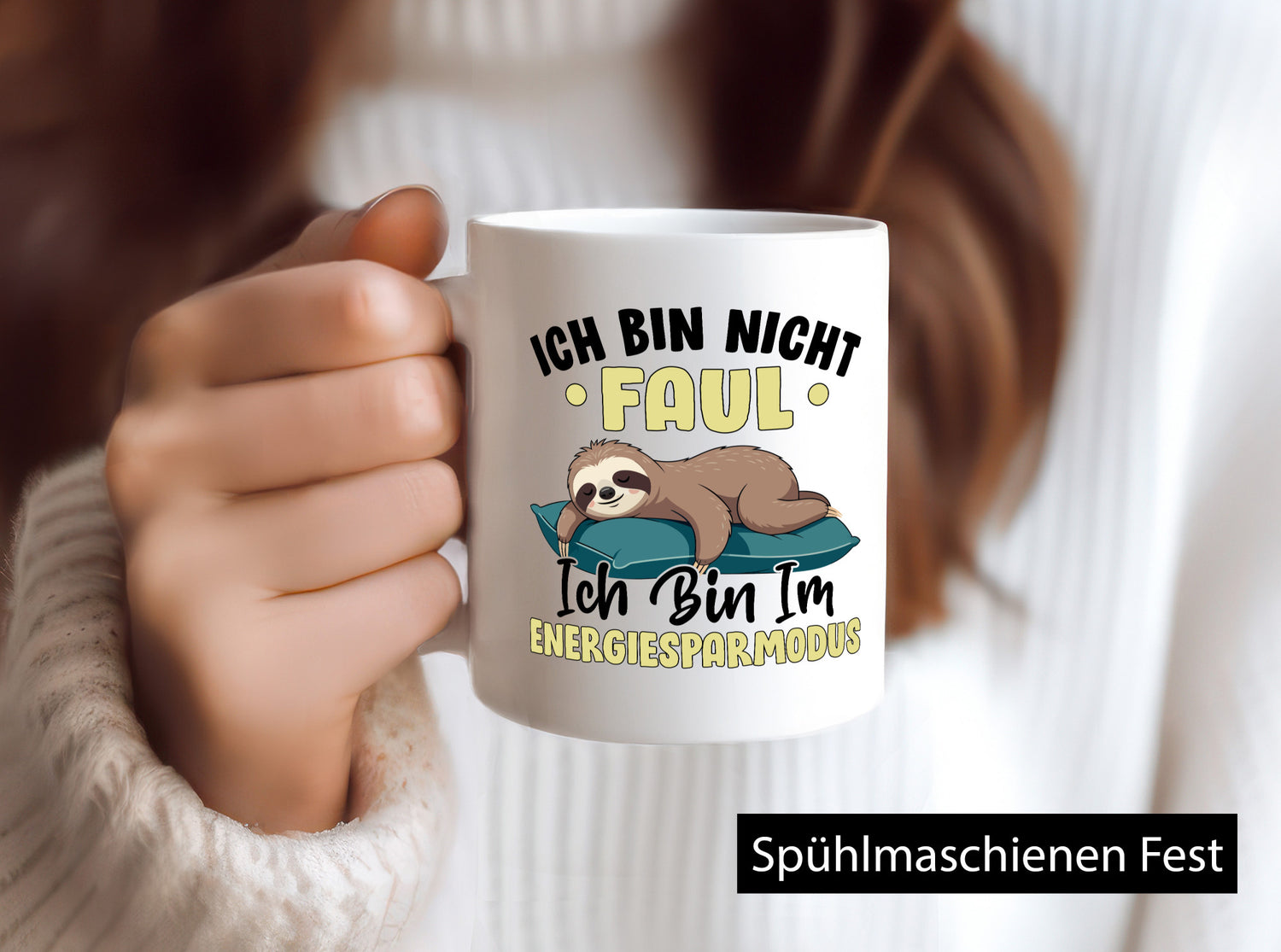Bin im Energiesparmodus | Faultier v2 lustig Tierliebhaber Humor Geschenk Tasse