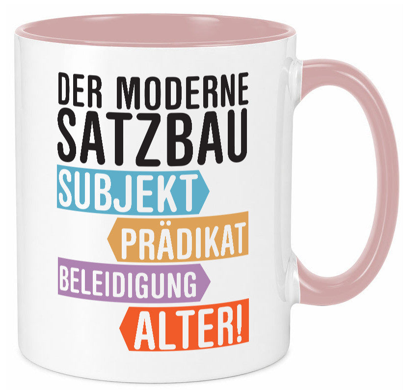 Moderner Satzbau | Lehrer Lehrerin Kollege lustig Arbeit Kollegen Büro Geschenk