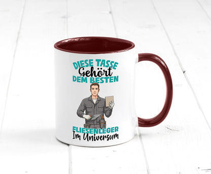 Im Universum: Fliesenleger | Fliesenlegen Bau Geschenk Humor Geschenkidee