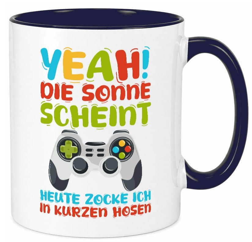 Sommer | in Kurze Hosen Zocken Zocker Gamer lustig Humor Geschenkidee Geschenk Tasse