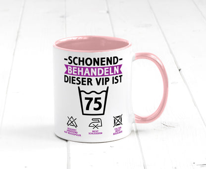 75 Geburtstag | schonend behandeln Jahre v2 lustiger Spruch Geschenk