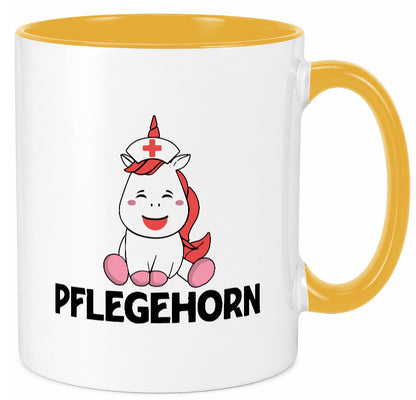 Pflegehorn | Krankenpflegerin Einhorn lustiger Spruch Geschenk Humor Tasse