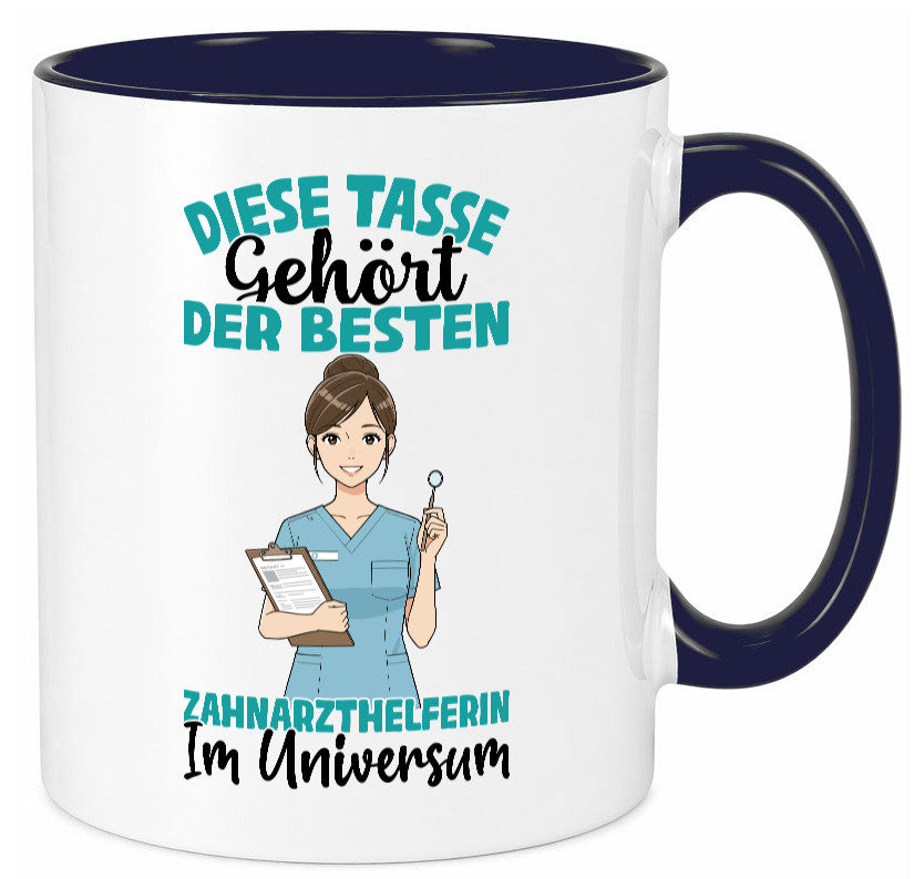 Im Universum: Zahnarzthelferin | Zahnmedizin Humor Geschenkidee Tasse