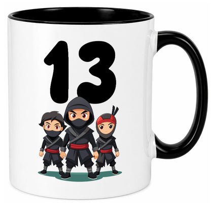 13. Geburtstag | 13 Jahre Ninja Geschenk Geschenkidee lustiger Spruch Tasse