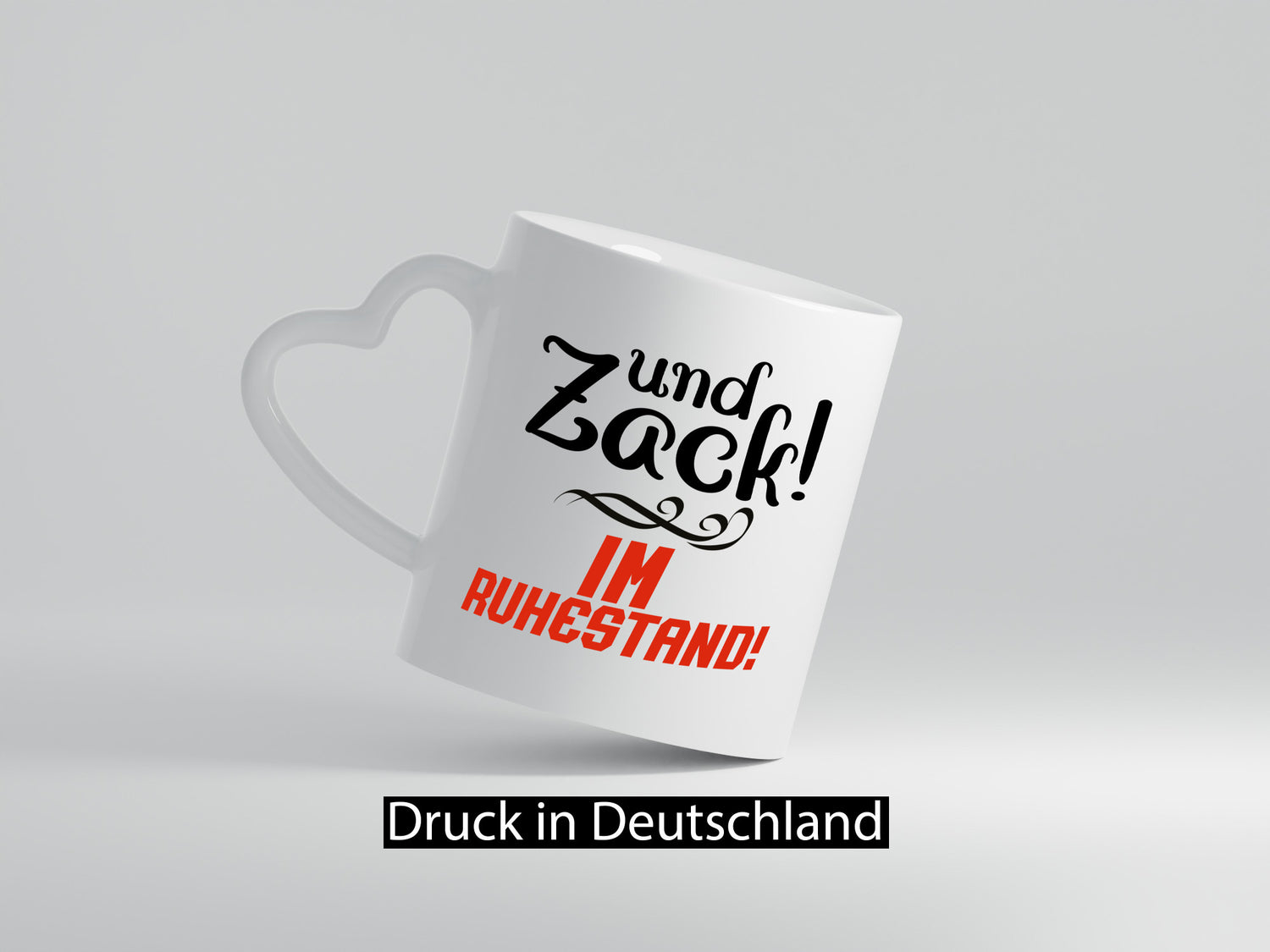Und zack im Ruhestand | Rentner Pension lustig Jubiläum Geschenk Tasse