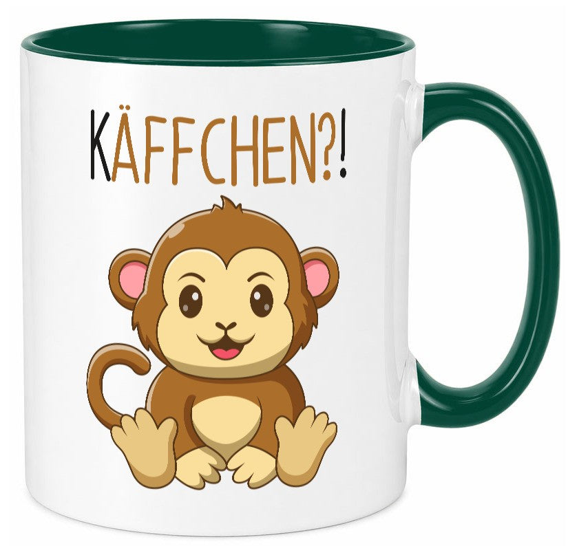 Käffchen? | süßer Affe Frauen Becher niedlich Humor Geschenkidee Tasse