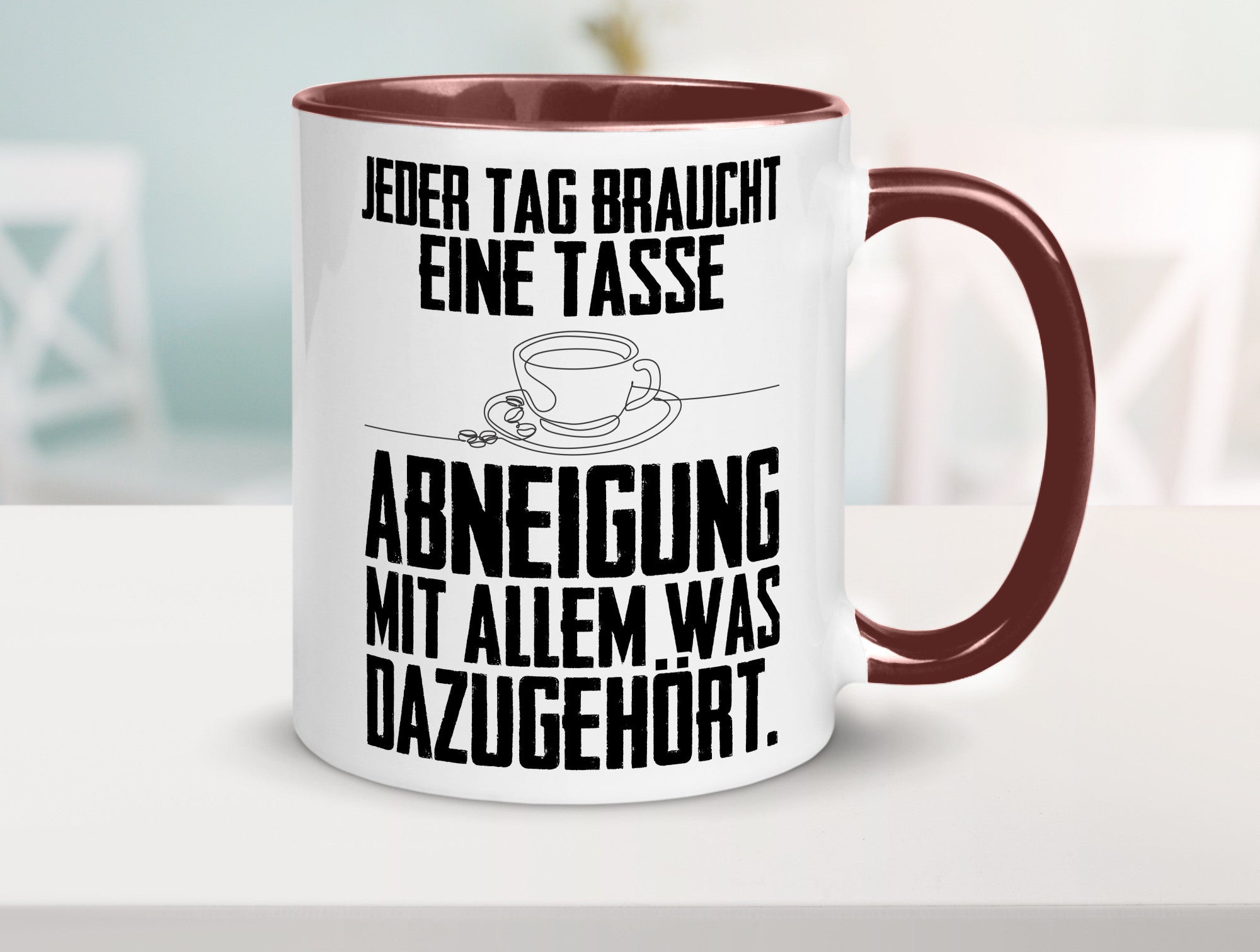 Abneigungstasse Humor Geschenkidee Tasse