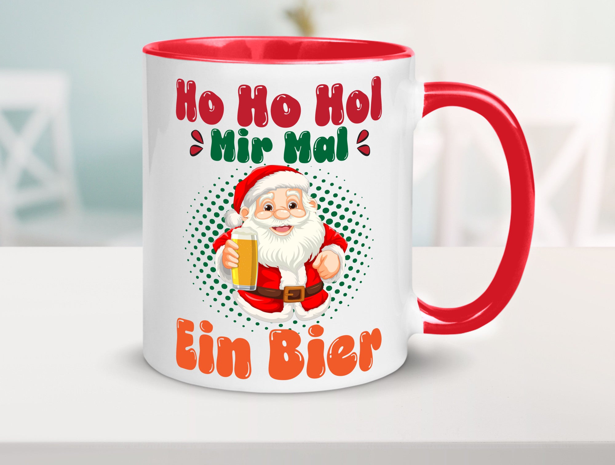 Ho mir mal ein Bier | Ugly Christmas Trinken v2 Geschenkidee Humor Tasse