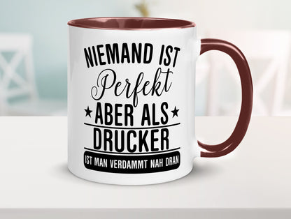 Verdammt nah dran: Drucker | Druckerei Print Medien lustig Humor Geschenkidee