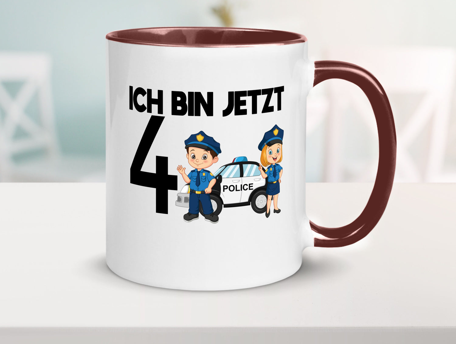 Ich bin jetzt 4 | Polizei 4. Geburtstag Jähriger Geschenk Geschenkidee lustiger