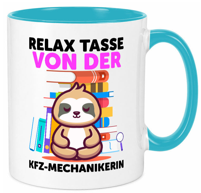 Relax Tasse: KFZ-Mechanikerin | Mechaniker KFZ Humor Geschenkidee Tasse