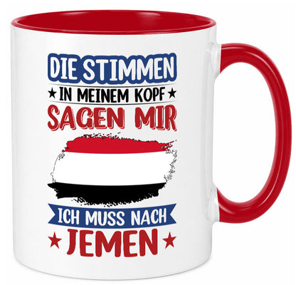 Jemen | Urlaub Stimmen in meinem Kopf Traumland Geschenk Humor Geschenkidee Tasse