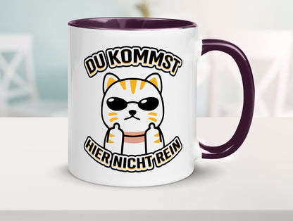 Du kommst hier nicht rein | Böse Katze Humor Tierliebhaber Geschenkidee Tasse