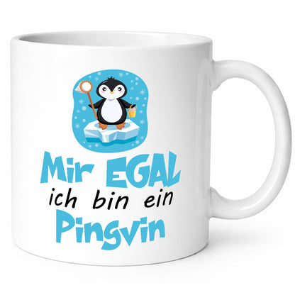 mir egal ich bin ein Pinguin | Humor Geschenkidee Tasse