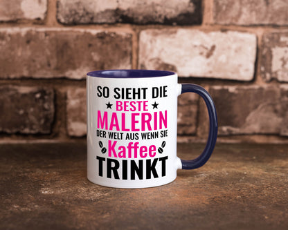Kaffee trinkt: Malerin | Malerinnen lustiger Spruch Geschenk Humor Geschenkidee Tasse