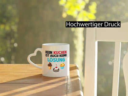 Kein Kuchen ist auch keine Lösung Geschenk Humor Geschenkidee lustiger Spruch