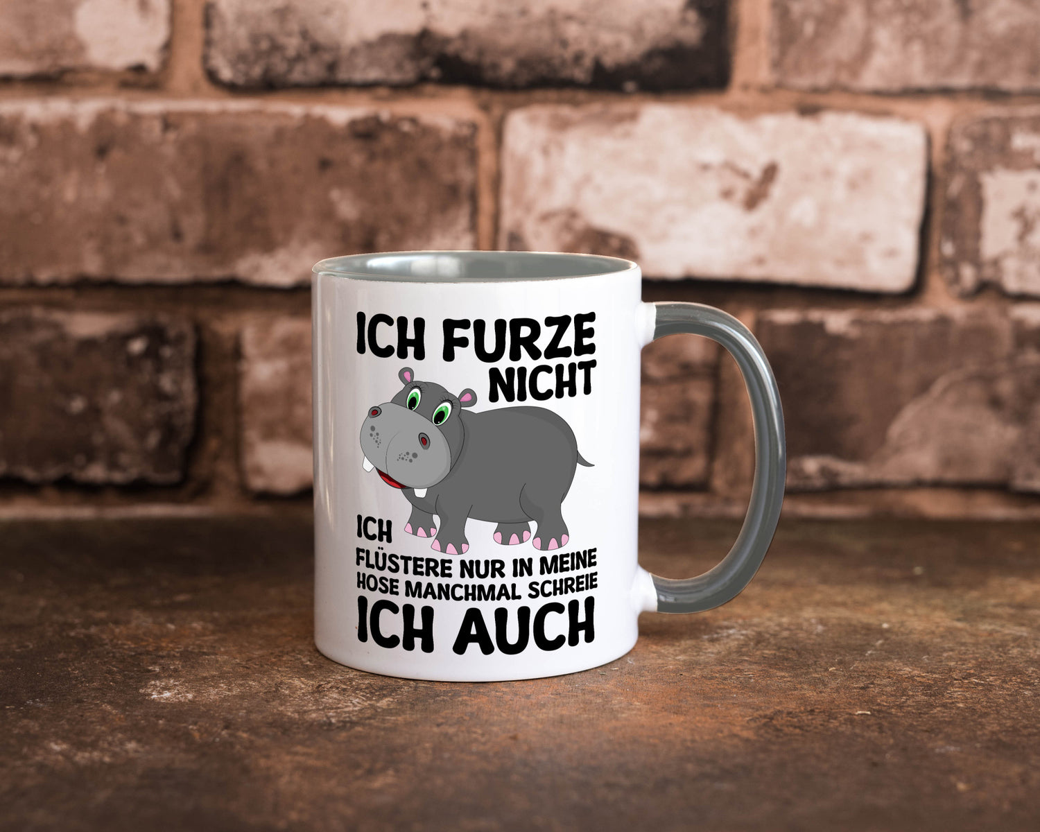 Ich furze nicht | furznilpferd v2 Humor Geschenkidee Tasse
