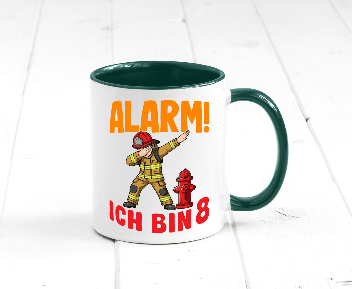8. Geburtstag | 8 Jahre Feuerwehr Junge lustig Geschenkidee Geschenk Tasse