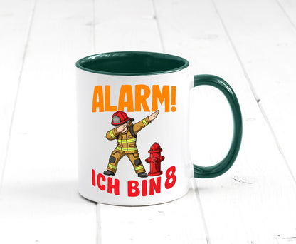8. Geburtstag | 8 Jahre Feuerwehr Junge lustig Geschenkidee Geschenk Tasse