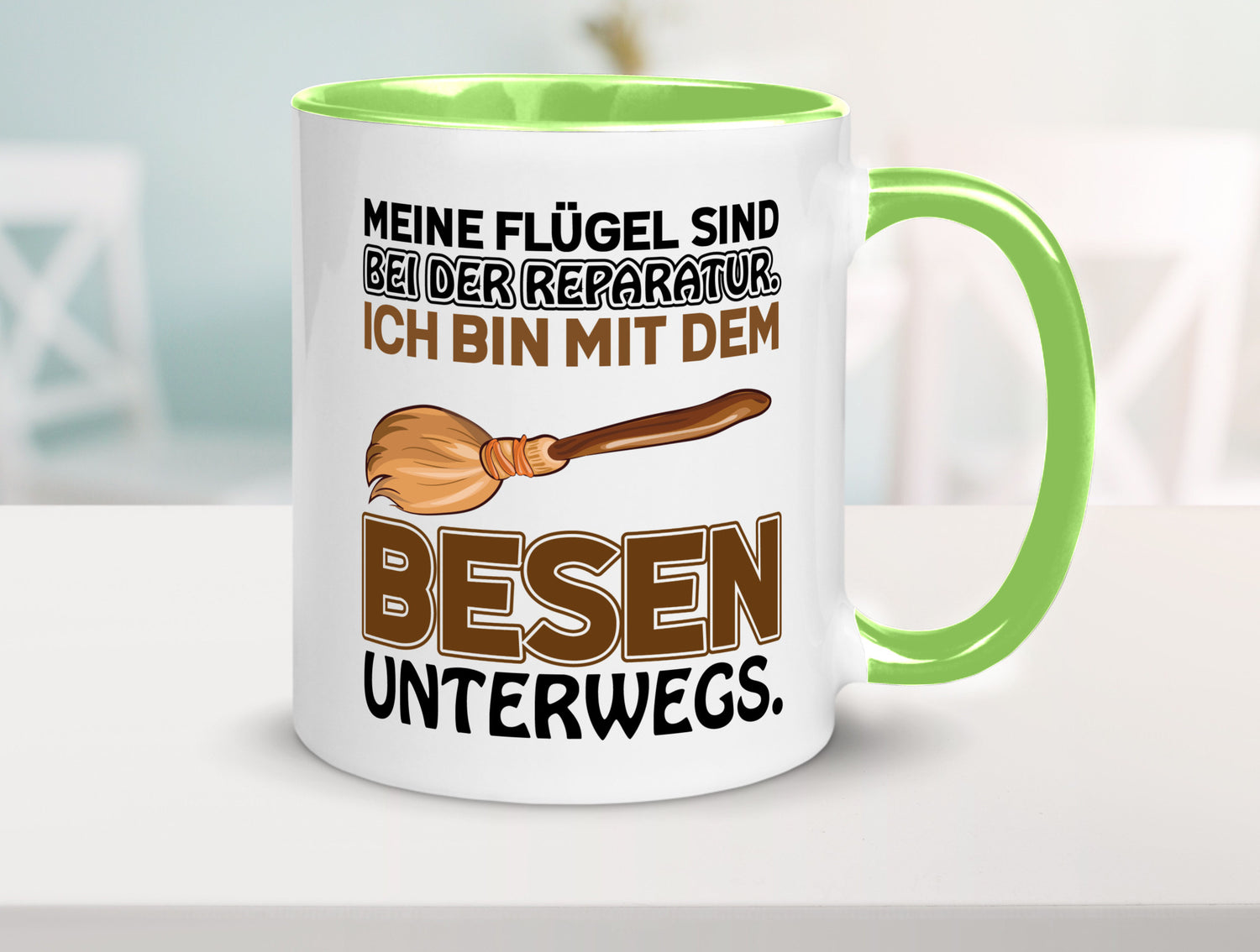 Flügel Reperatur lustig Humor Geschenkidee Geschenk Tasse
