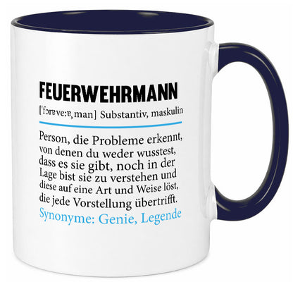 Feuerwehrmann | Spruch Beruf Feuerwehr lustig lustiger Geschenk Arbeit Kollegen Tasse