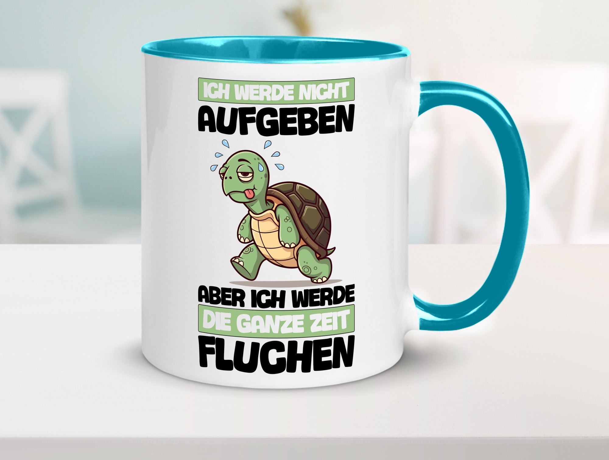 Ich geb nicht auf werde aber fluchen | Schildkröte Joggen v2 Humor Geschenkidee