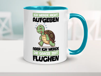 Ich geb nicht auf werde aber fluchen | Schildkröte Joggen v2 Humor Geschenkidee