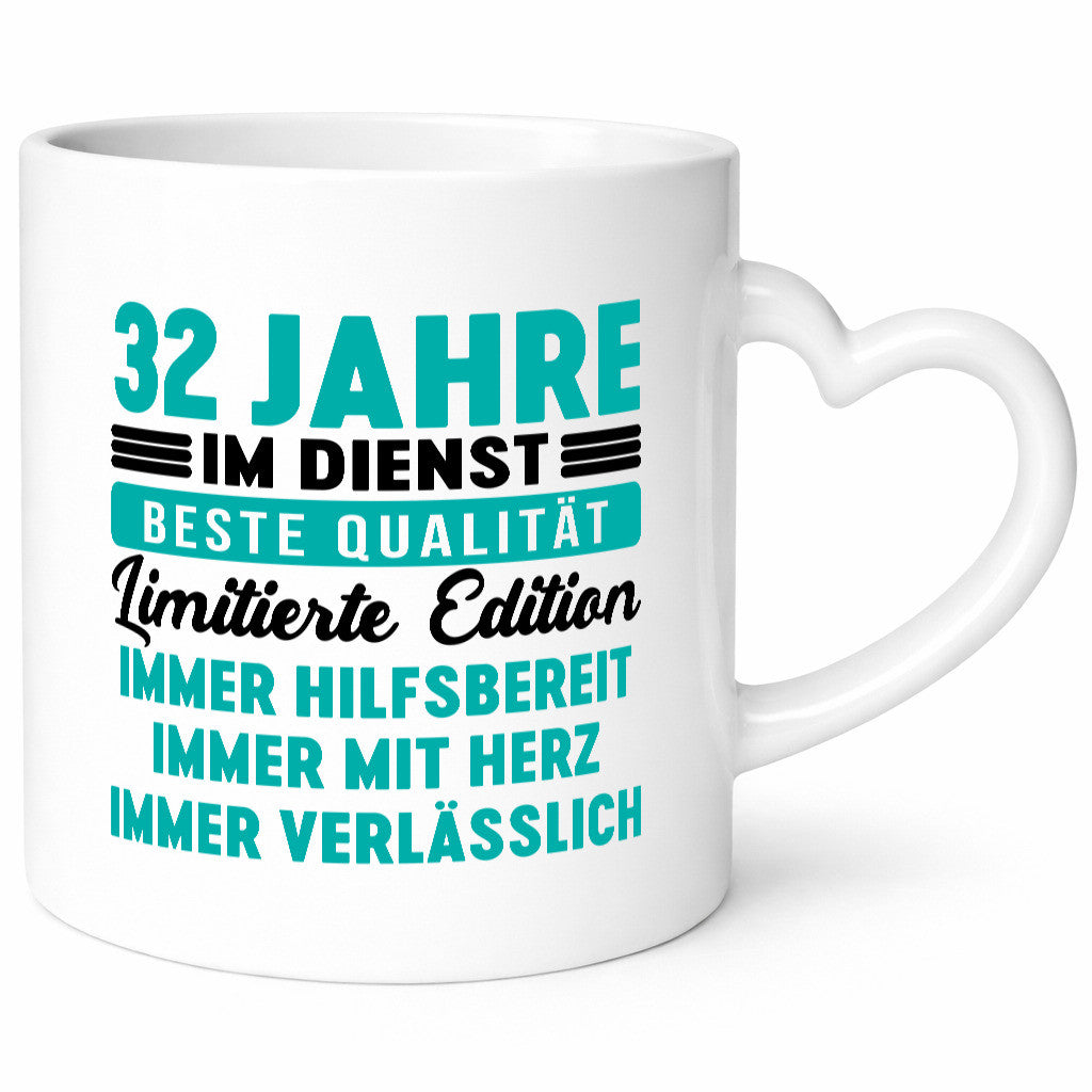 32 Jahre im Dienst | Jubiläum Arbeit v5 Geschenkidee Kollegen Büro Humor Tasse