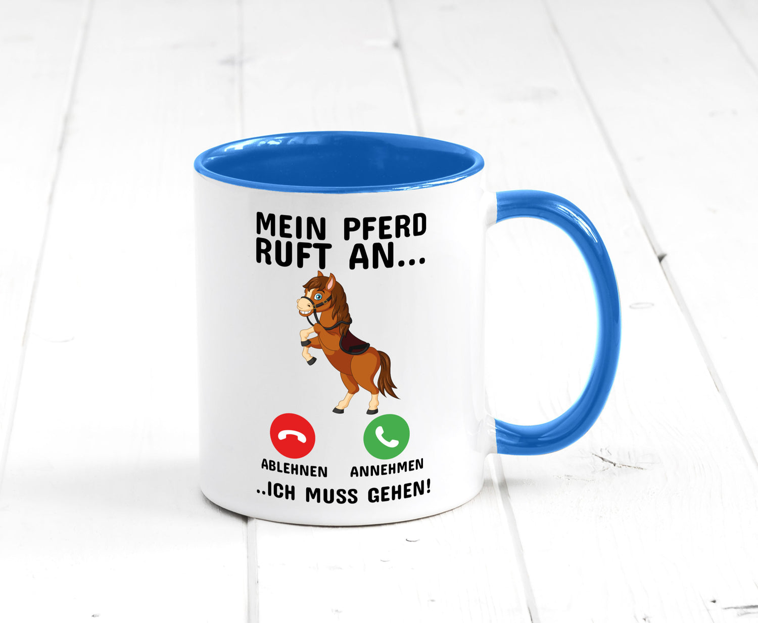Mein Pferd ruft an Humor Geschenkidee Tasse