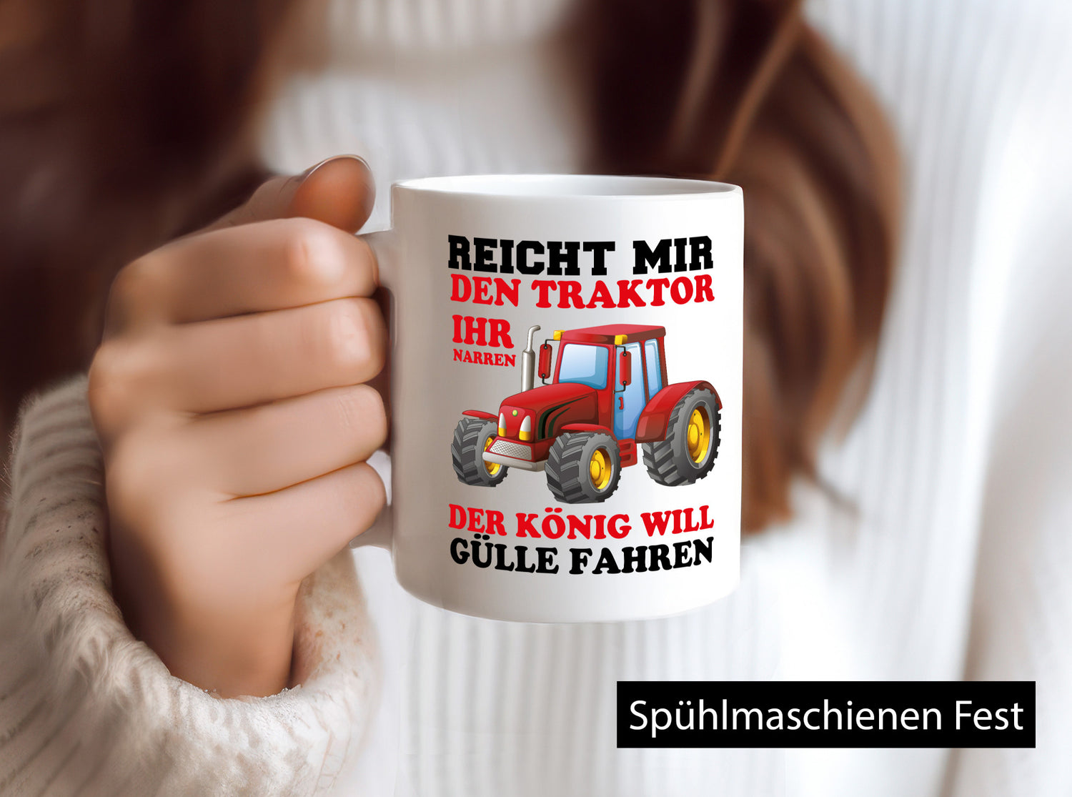 Gebt mir den Traktor Geschenk Humor Geschenkidee lustiger Spruch Tasse