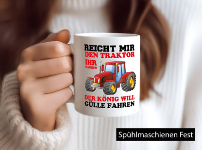 Gebt mir den Traktor Geschenk Humor Geschenkidee lustiger Spruch Tasse