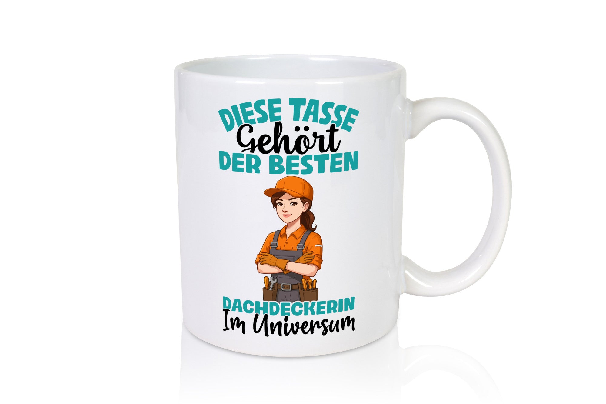 Im Universum: Dachdeckerin | Dachbau Hausbau lustiger Spruch Geschenk Humor