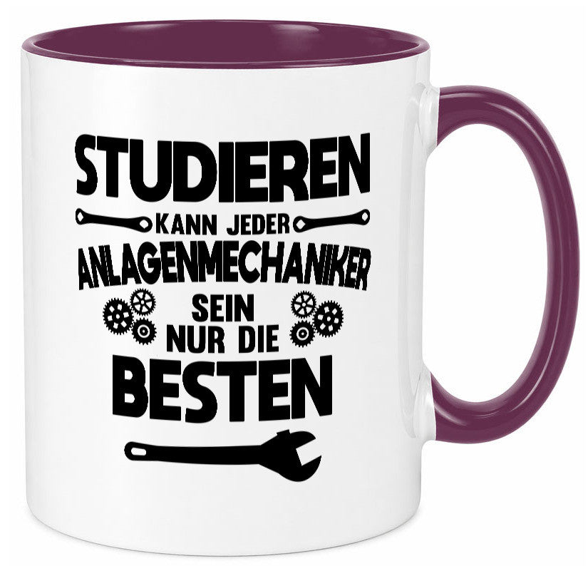 Nur die besten werden Anlagenmechaniker Humor Geschenkidee Tasse