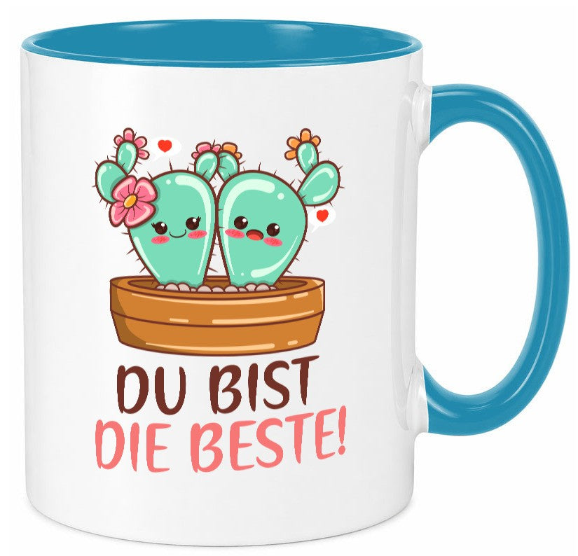 Du bist die Beste | Freundin Kaktus Best Freinds Geschenk Humor Geschenkidee Tasse