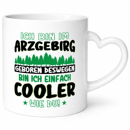 Ich bin im Arzgebirge geboren | Gebirge Sterne Humor Geschenkidee Tasse