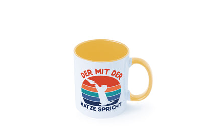 Der mit Katze Spricht | Katzenliebhaber Humor Tierliebhaber Geschenkidee Tasse