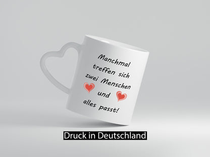 Manchmal Treffen sich zwei Menschen und alles passt lustig Humor Geschenkidee