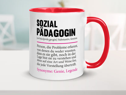 Sozialpädagogin | Spruch lustig Humor Pädagogin v2 Geschenkidee Geschenk Tasse