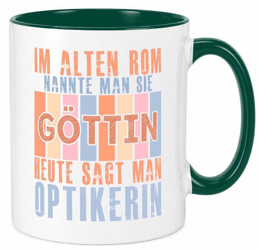 Heute sagt man: Optikerin | Augenoptik lustig Humor Geschenkidee Geschenk Tasse