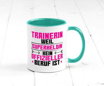 Superheldin Trainerin | Sportverein Humor Geschenkidee Tasse